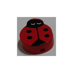 Drvena perla buba mara 20 mm crvena