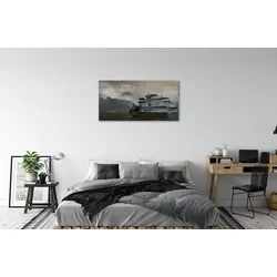 tulup.si Slika na platnu Ladja morje gore 100x50 cm