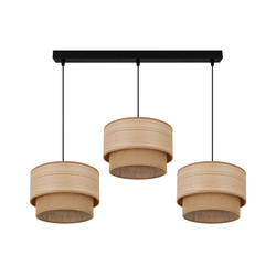 Brilagi - Luster na sajli MONTANA BOHO 3xE27/15W/230V braon/crna