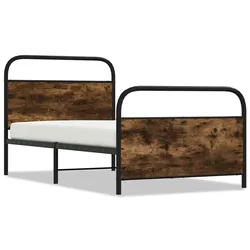 Vidaxl Posteljni okvir brez vzmetnice 90x200 cm dim. hrast inž. les
