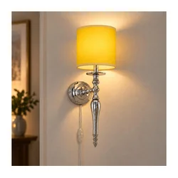 BRILAGI - Zidna lampa NUBILA 1xE27/60W/230V sjajni hrom/žuta