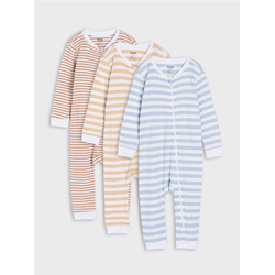 Sinsay - Pamučni bebi pajac 3 pack - belo