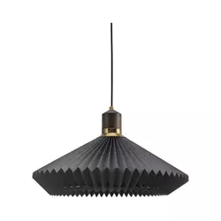 Halo Design 744299-Luster na sajli PARIS 1xE27/60W/230V prečnik 56 cm crna/mesing/hrast