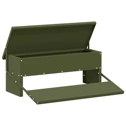 Feeder s nogom za piliće Maslinasto zelena 48,5 x 39,5 x 19 cm