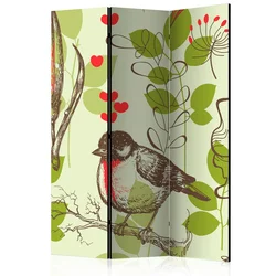artgeist Paravan Bird And Lilies, 3-Delni, Dvostranski