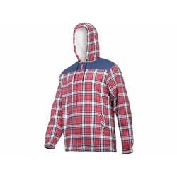 LAHTI PRO podložena flanel srajca, rdeče modra, 2XL L4180705