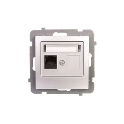 COS.PEL AS Enojna računalniška vtičnica RJ45 kat. 5e MMC srebrna GPK-1G/K/m/18