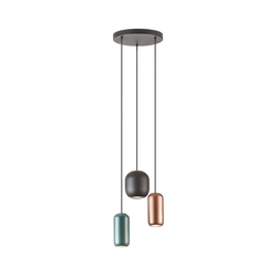 Redo 01-3480 - Luster na sajli BOOM 3xGU10/10W/230V prečnik 33 cm crna/zelena/braon