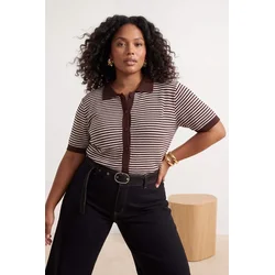 Trendyol Curve Ženska bluza Tbbss25Af00115, Braon