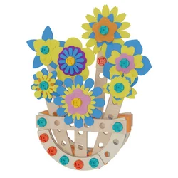 Drevená stavebnica kvety Construct Flower Pot Eichhorn 2 modely 129 dielov od 4 rokov EH7205