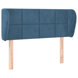 Uzglavlje s ušima tamnoplavo 93x23x78/88 cm baršunasto