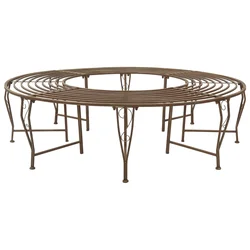 Klupa pod drvetom 8-Broj sjedala O 160 x 44 cm Čelik