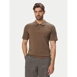 Jack & Jones Polo majica Milano 12304870 Svetlo rjava Regular Fit