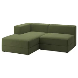 JÄTTEBO Modul.sofa s 2,5 sed. i lenjivcem, levo/Samsala tamnožuta-zelena