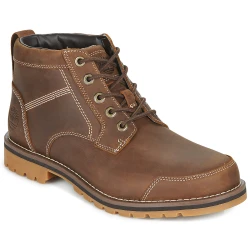 Timberland za moške. TB0A2NFPF131 Rjavi usnjeni škornji Larchmont z vezalkami srednjega čevlja Chukka (46), Rjava, Ravna stran, &#