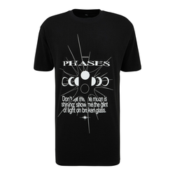 Mister Tee Majica Moon Phases, črna