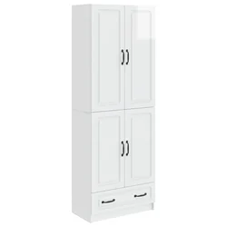 Set ormara 2 pcs Bijela visokog sjaja Konstruirano drvo