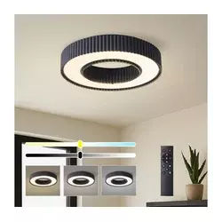 Brilagi - LUMIX LED prigušiva stropna svetiljka LED/48W/230V 3000-6000K crna, prečnika 50 cm + daljinski upravljač