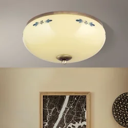 Orion - Plafonska svetiljka LANDHAUS 3xE27/60W/230V, prečnik 35 cm, bronza/bež/plava
