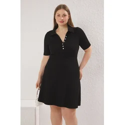 Trendyol Curve Ženska haljina Tbbss25Ah00189, Crna