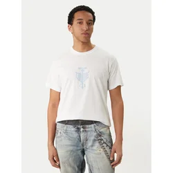 Versace Jeans Couture Majica 80GAHT14 CJ00T Bela Regular Fit