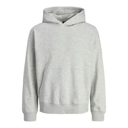 JACK & JONES Majica JCOINTERLUDE pegasto siva/bela