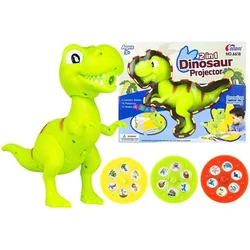 slomart LEAN TOYS Projektor Dinozaver T-Rex za risanje, 18 slik, flomastri, 2v1