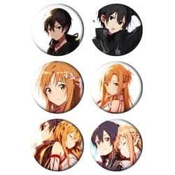 Set bedževa Anime Sword Art Online, 37 mm, 6 kom