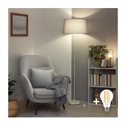 Brilagi - LED podna lampa CERIA 1xE27/40W/230V prečnik 45 cm siva/bela