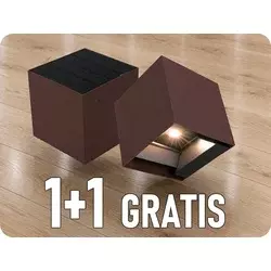 LED Sol zidno svetilo sa senzorom LED/9W/3,7V 3000/4000/5000K IP65 2600 mAh braon