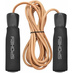 Spokey QUICK SKIP Leather skipping rope with bearings