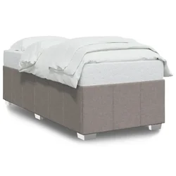 Vidaxl Posteljni okvir brez vzmetnice taupe 100x200 cm blago