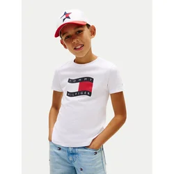 Tommy Hilfiger Majica Wavy Flag KB0KB10275 Bela Regular Fit