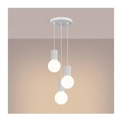 Sollux SL.1710 - Luster na sajli HALO 3xG9/8W/230V O 25 cm bela