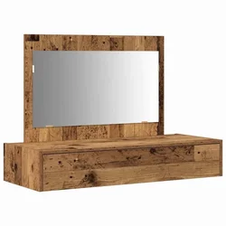 Vidaxl Toaletna mizica Rjava 100 x 40 x 70 cm Konstruiran les