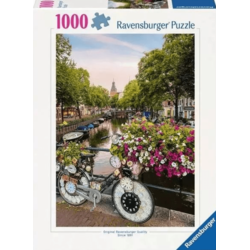 Ravensburger slagalica Bicikl u Amsterdamu, crvena, 150 delova