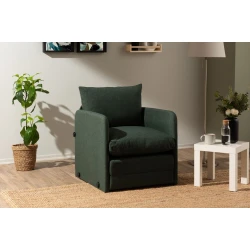 Atelier del Sofa Fotelja na rasklapanje Saga Single, 68 x 70 x 66 cm, Zelena
