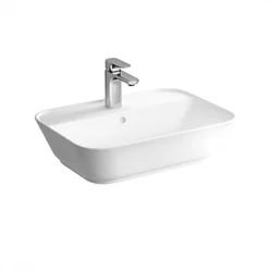 Lavabo nadgradni VITRA Geo 60cm zdelasti sa prelivom sa otvorom za slavinu