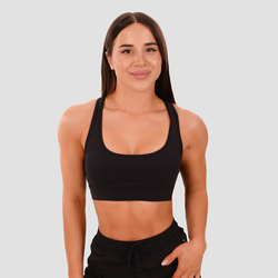 GymBeam Sportski grudnjak Mesh Panel Black XL