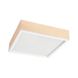 Plafonsko svetlo NATURAL SQUARE 4xE27/15W/230V 39x39 cm borovina/bela