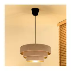 Brilagi - Luster na sajli LUNETA 1xE27/60W/230V O 40 cm bež/zlatna