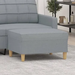 Vidaxl Stolček za noge svetlo siv 70x55x41 cm blago