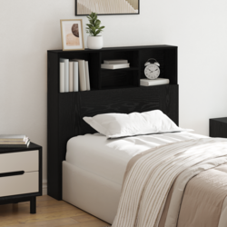 vidaXL Posteljna glava Črni hrast 100 x 19 x 103.5 cm Konstruiran les