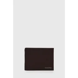 Usnjena denarnica Calvin Klein moški, rjava barva