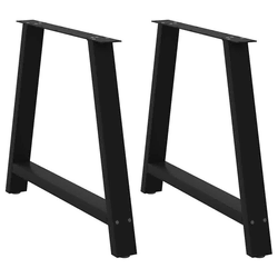 Noge za blagovaonski stol A-oblika 2 kom Crne 100 x (72-73) cm Čelik