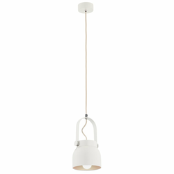 Argon 8290 - Luster na sajli LOGAN 1xE27/15W/230V prečnik 14 cm bela