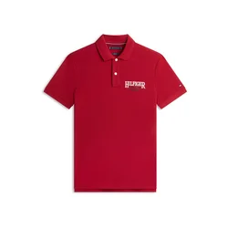 TOMMY HILFIGER Majica rdeča/črna/bela