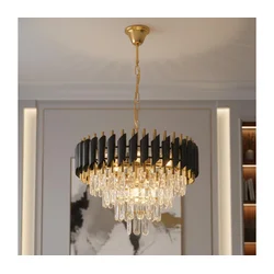 Brilagi - Luster na lancu ECLIPSE 7xE14/10W/230V, prečnik 48 cm, crna/zlatna