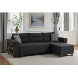 Atelier del Sofa Ugaona garnitura na razvlačenje Tloft Mini, 260 x 160 cm, Antracit