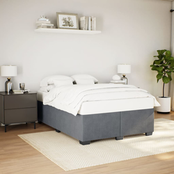 vidaXL Posteljni okvir temno siv 140x200 cm žamet
